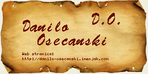 Danilo Osećanski vizit kartica